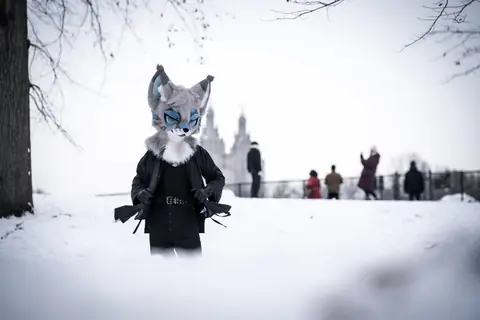 Snow day in the park, photo by Beefshanks